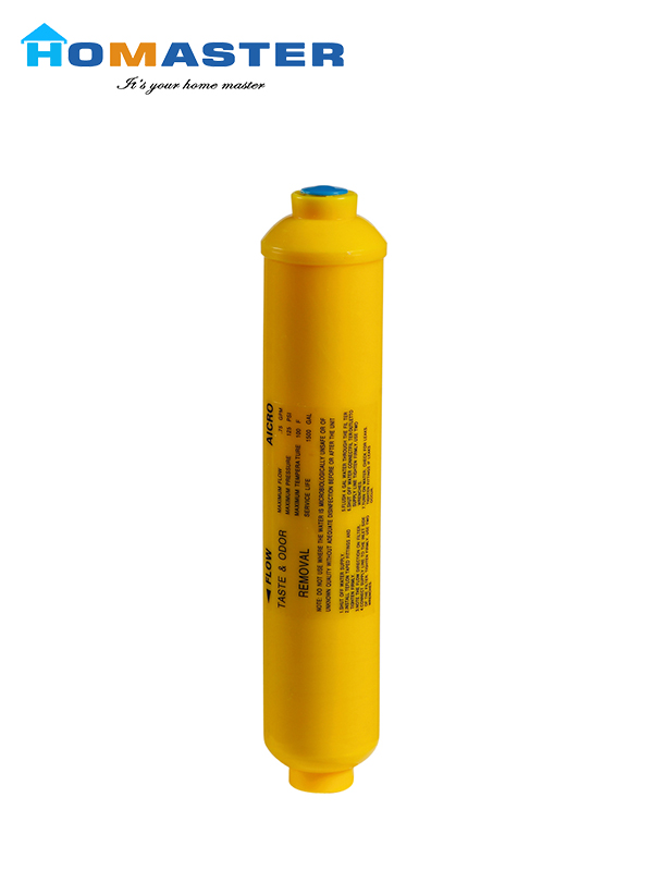 Yellow Plastic 10 Inch In-line Water Filter Cartridge