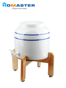 10L Ceramic Water Dispenser with Desktop Wooden Stand