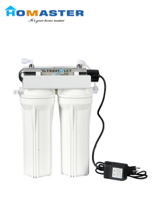 Double Stage White Undersink Water Filter with UV