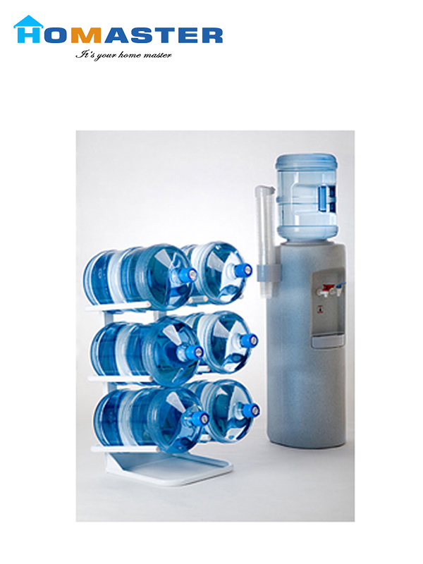 Vertical Metal Water Shelf for 6 Bottles