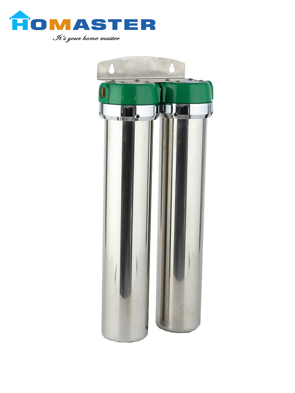 15 Inch Undersink Stainless Steel Double-stages Filter